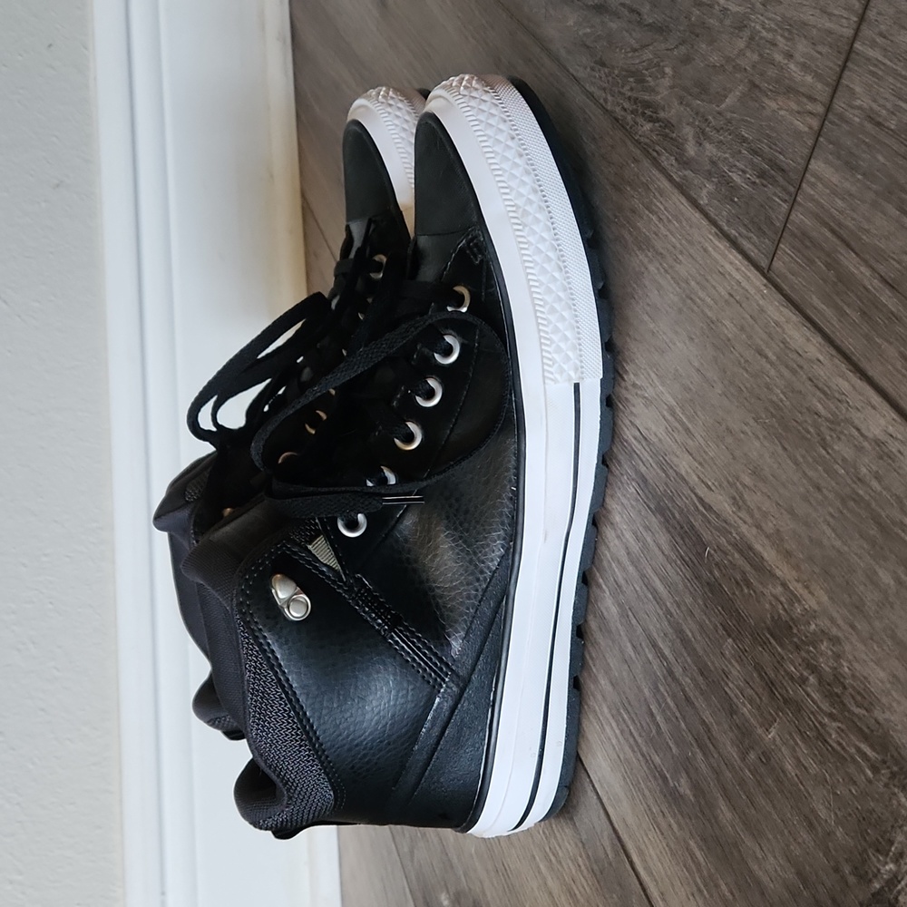Mens Leather Converse Hi-tops